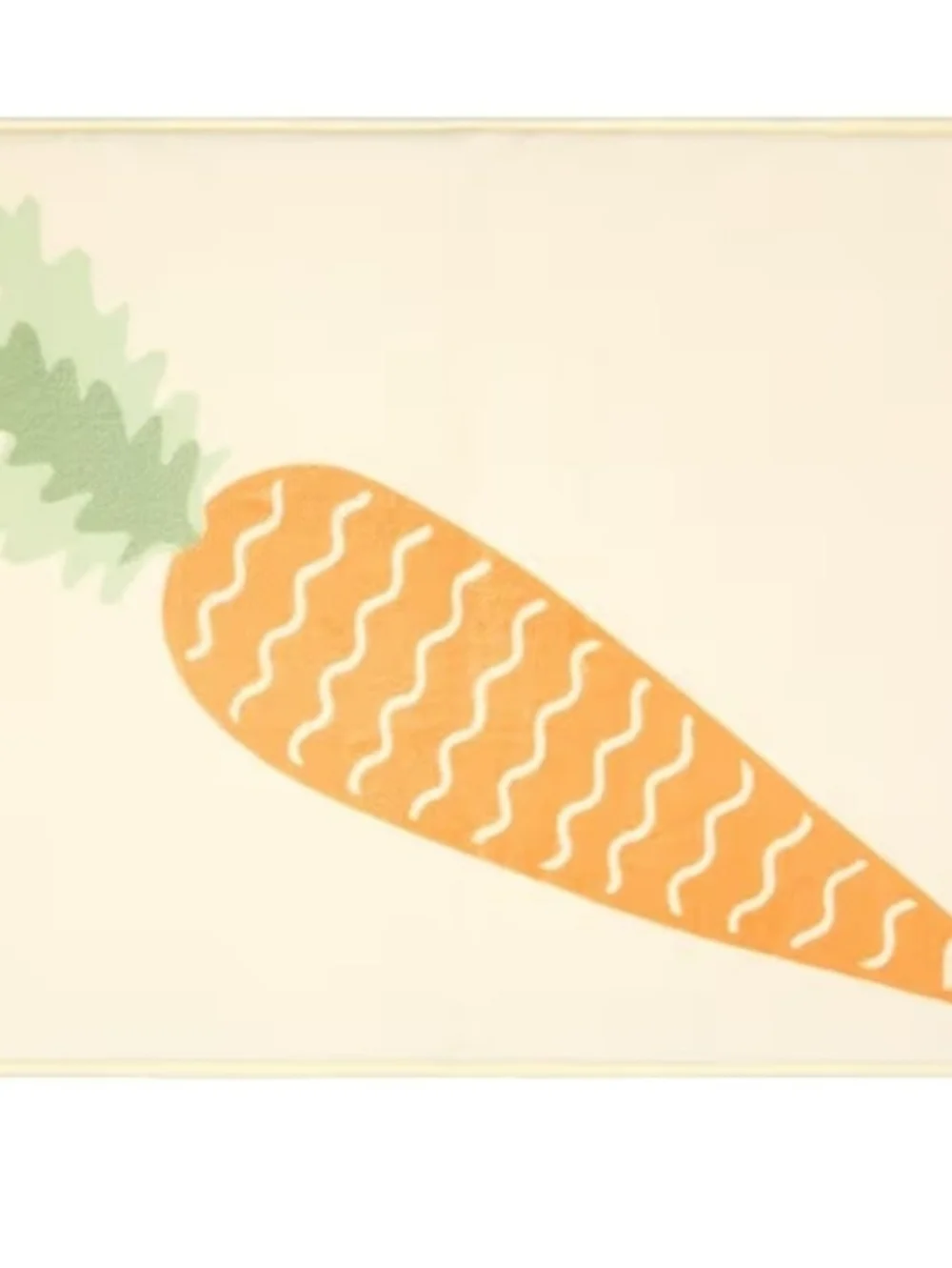 Springtime Bath Set. 6pc Carrot Pattern Shower Curtain Set - Cream/Orange/Purple
